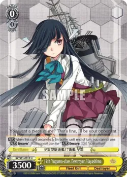 17th Yugumo-class Destroyer, Hayashimo #KC/S31-E012 · Weiss Schwarz