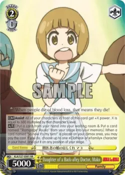 Daughter of a Back-alley Doctor, Mako #KLK/S27-E001 · Weiss Schwarz