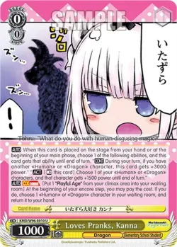 Loves Pranks, Kanna #KMD/W96-E010 · Weiss Schwarz