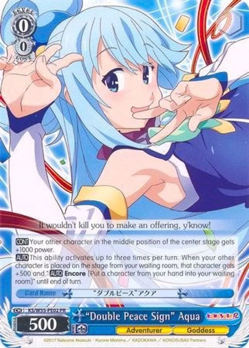 "Double Peace Sign" Aqua 「KS/W55-PE02」「EN」