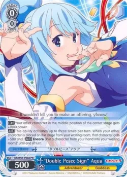 "Double Peace Sign" Aqua 「KS/W55-PE02」「EN」