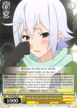 “Decide What They Were Worth on My Own” Chris #KS/W49-E009 · Weiss Schwarz