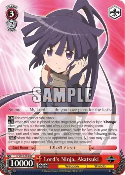 Lord's Ninja, Akatsuki #LH/SE20-E03 · Weiss Schwarz