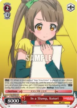 In a Slump, Kotori #LL/W34-E044 · Weiss Schwarz