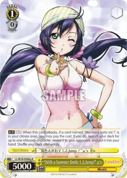 "With a Summer Smile 1,2,Jump!" μ's #LL/W24-E006g · Weiss Schwarz