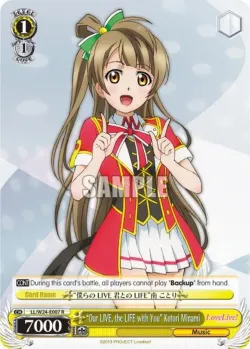 "Our LIVE, the LIFE with You" Kotori Minami #LL/W24-E007 · Weiss Schwarz