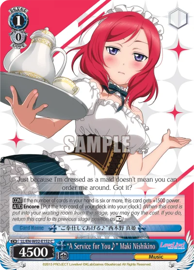 “A Service for You♪” Maki Nishikino 「LL/W02-E152」「EN」