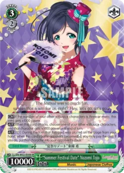 “Summer Festival Date” Nozomi Tojo #LL/W02-E008 · Weiss Schwarz