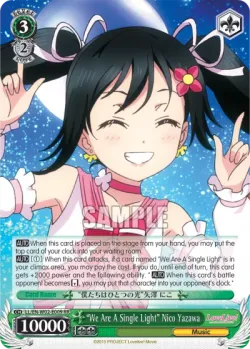 “We Are A Single Light” Nico Yazawa #LL/W02-E009 · Weiss Schwarz