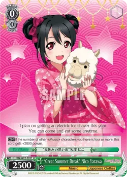 “Great Summer Break” Nico Yazawa #LL/W02-E021 · Weiss Schwarz