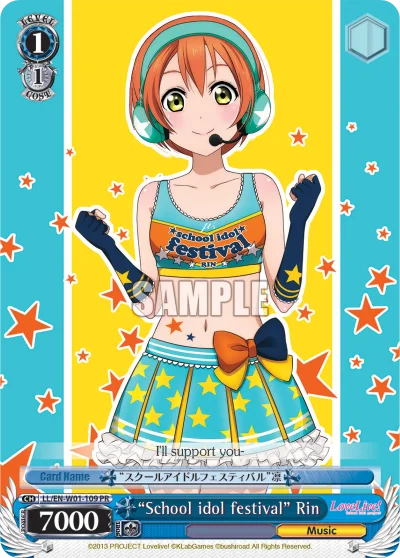 "School idol festival" Rin 「LL/W01-109」「EN」