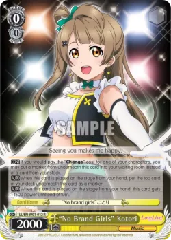 "No Brand Girls" Kotori #LL/W01-012 · Weiss Schwarz