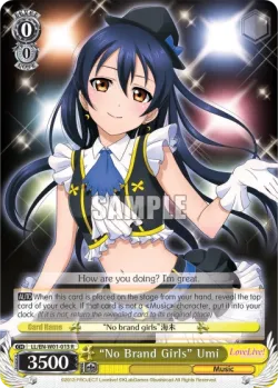 "No Brand Girls" Umi #LL/W01-013 · Weiss Schwarz