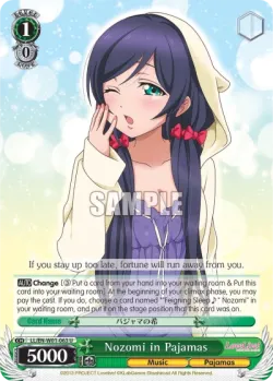Nozomi in Pajamas #LL/W01-063 · Weiss Schwarz