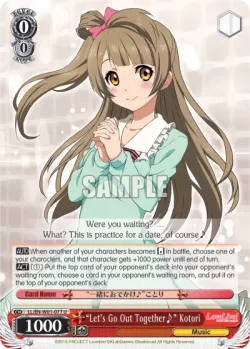 "Let's Go Out Together♪" Kotori 「LL/W01-077」「EN」