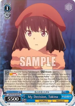 My Decision, Takina 「LRC/W105-E073」「EN」