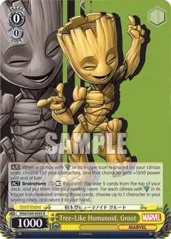 Tree-Like Humanoid, Groot #MAR/S89-E005 · Weiss Schwarz