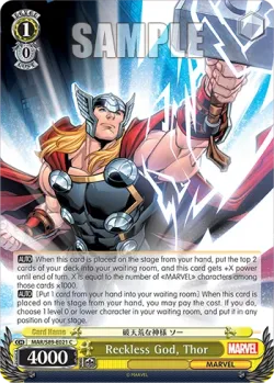 Reckless God, Thor #MAR/S89-E021 · Weiss Schwarz