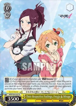 Their Respective Feelings, Freyja & Mirage #MDE/SE45-E07 · Weiss Schwarz