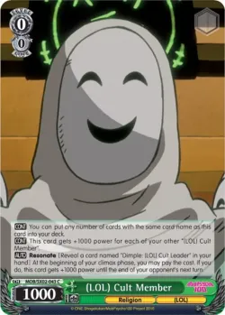 (LOL) Cult Member #MOB/SX02-043 · Weiss Schwarz