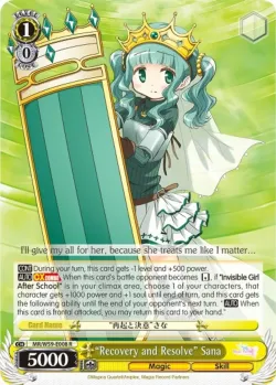 "Recovery and Resolve" Sana #MR/W59-E008 · Weiss Schwarz