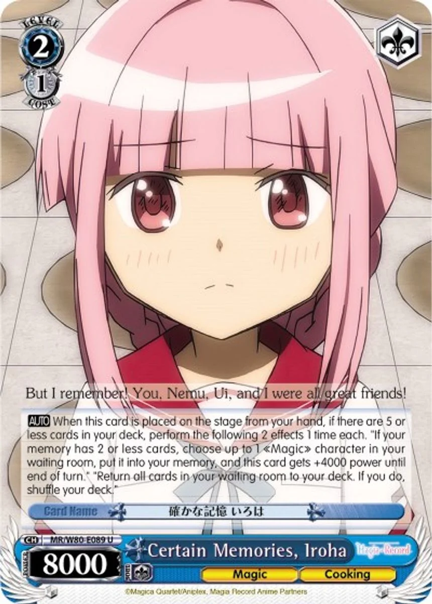 Certain Memories, Iroha 「MR/W80-E089」「EN」
