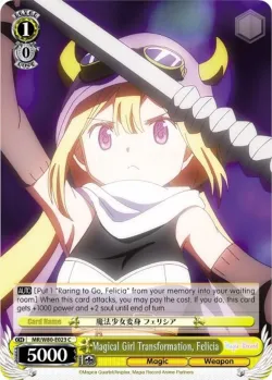 Magical Girl Transformation, Felicia #MR/W80-E023 · Weiss Schwarz