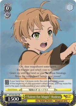 "Talent for Magic" Rudeus #MTI/S83-E001 · Weiss Schwarz