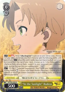 "In the Sunlight" Rudeus #MTI/S83-E003 · Weiss Schwarz