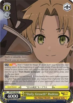 "Daily Growth" Rudeus #MTI/S83-E005 · Weiss Schwarz