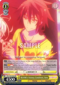 BLANK's Victory Condition, Sora #NGL/S58-E002 · Weiss Schwarz