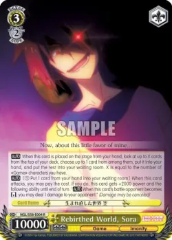 Rebirthed World, Sora #NGL/S58-E004 · Weiss Schwarz