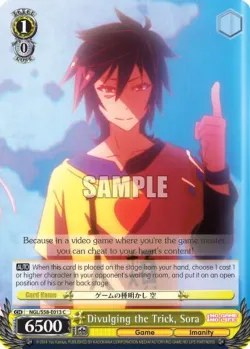 Divulging the Trick, Sora #NGL/S58-E013 · Weiss Schwarz