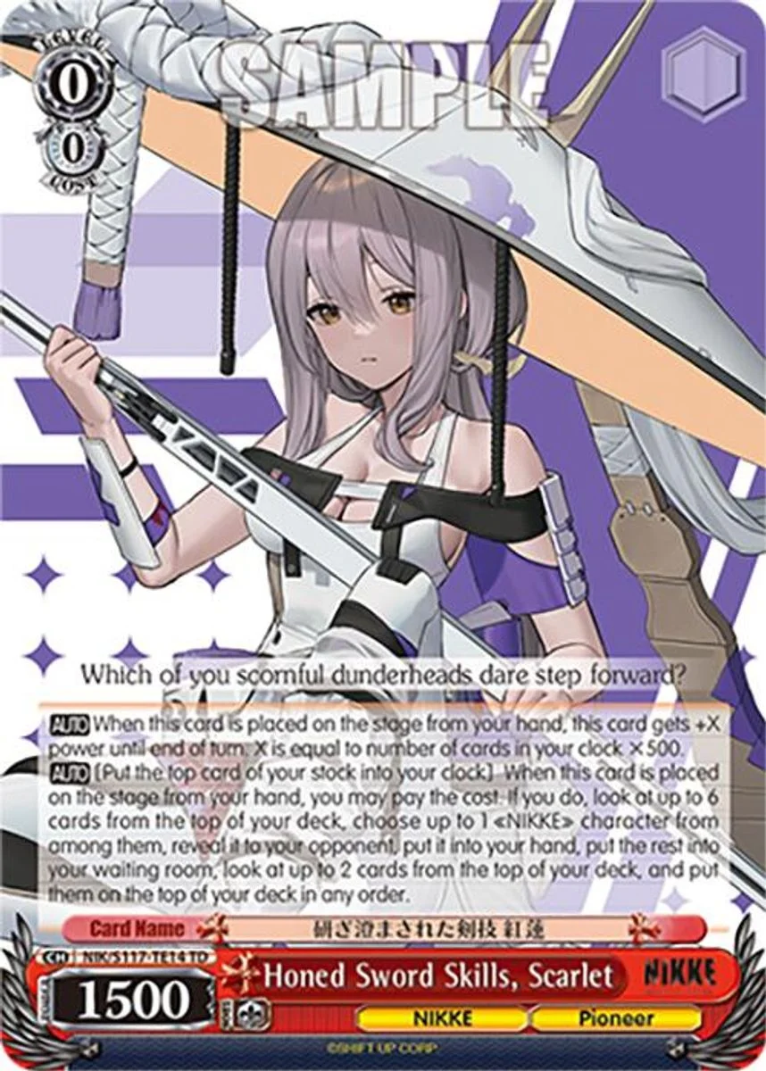 Honed Sword Skills, Scarlet 「NIK/S117-TE14」「EN」