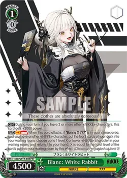 Blanc: White Rabbit #NIK/S117-E037 · Weiss Schwarz