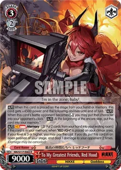To My Greatest Friends, Red Hood #NIK/S117-E065 · Weiss Schwarz
