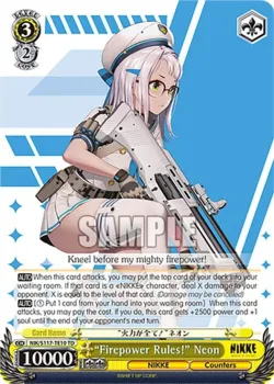 “Firepower Rules!” Neon 「NIK/S117-TE10」「EN」