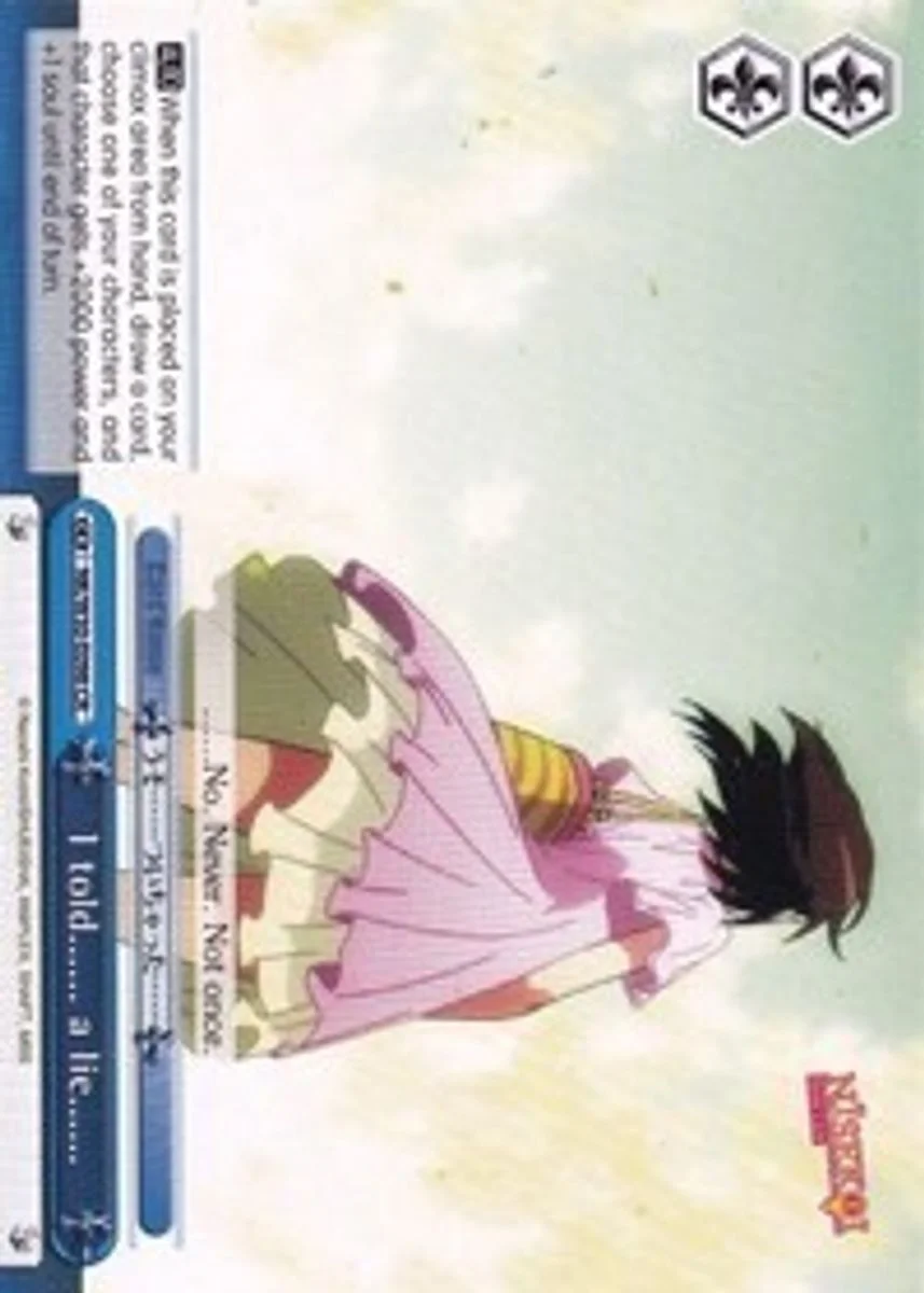 I told…… a lie…… 「NK/W30-E098」「EN」