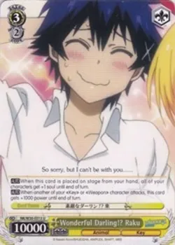 Wonderful Darling!? Raku #NK/W30-E013 · Weiss Schwarz