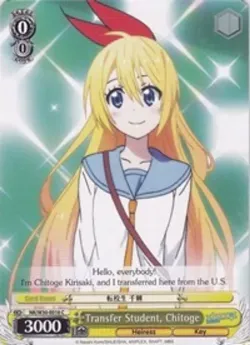 Transfer Student, Chitoge #NK/W30-E016 · Weiss Schwarz