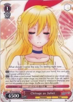 Chitoge as Juliet #NK/W30-E055 · Weiss Schwarz