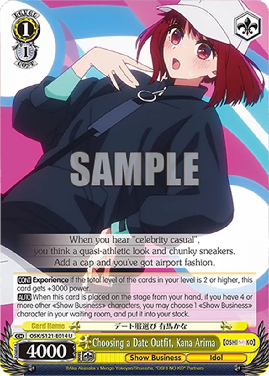Choosing a Date Outfit, Kana Arima 「OSK/S121-E014」「EN」
