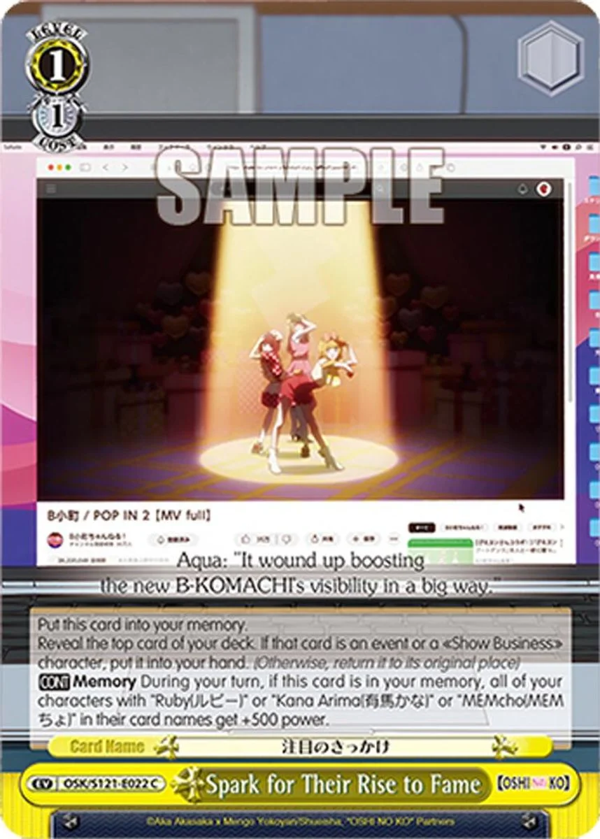 Spark for Their Rise to Fame 「OSK/S121-E022」「EN」