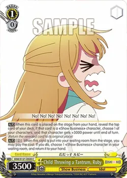 Child Throwing a Tantrum, Ruby #OSK/S121-E020 · Weiss Schwarz