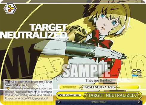 TARGET NEUTRALIZED. 「P3/SE46-E18」「EN」