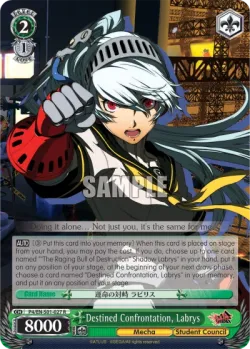 Destined Confrontation, Labrys #P4/S01-027 · Weiss Schwarz