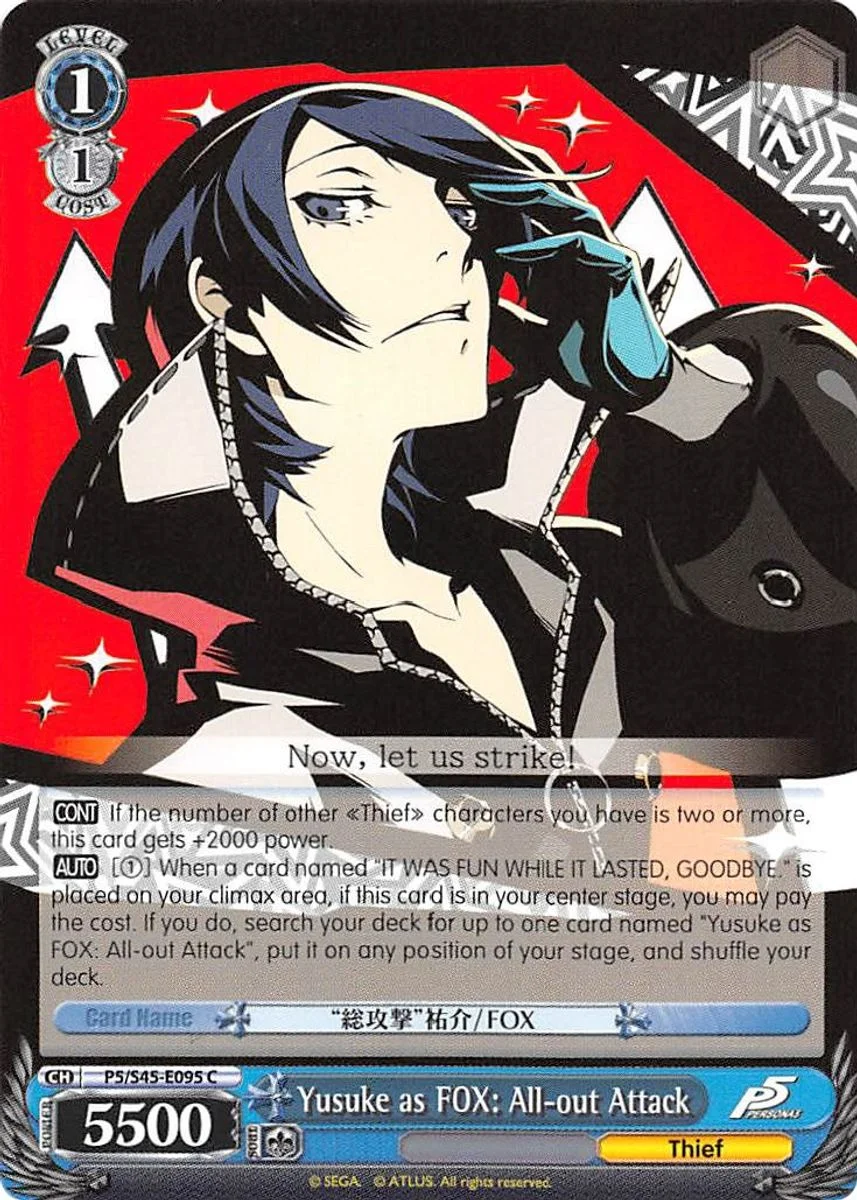 Yusuke as FOX: All-out Attack 「P5/S45-E095」「EN」
