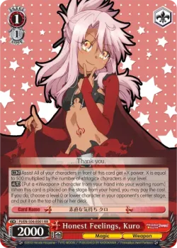 Honest Feelings, Kuro #PI/S04-E001 · Weiss Schwarz