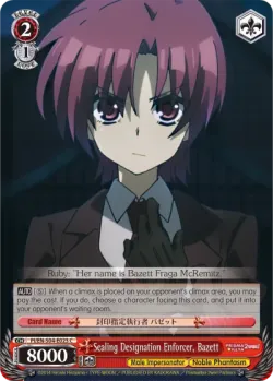 Sealing Designation Enforcer, Bazett #PI/S04-E023 · Weiss Schwarz