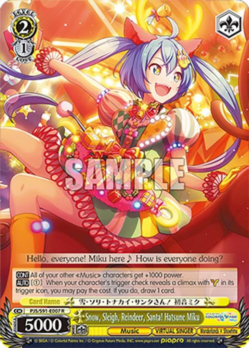 Snow, Sleigh, Reindeer, Santa! Hatsune Miku 「PJS/S91-E007」「EN」